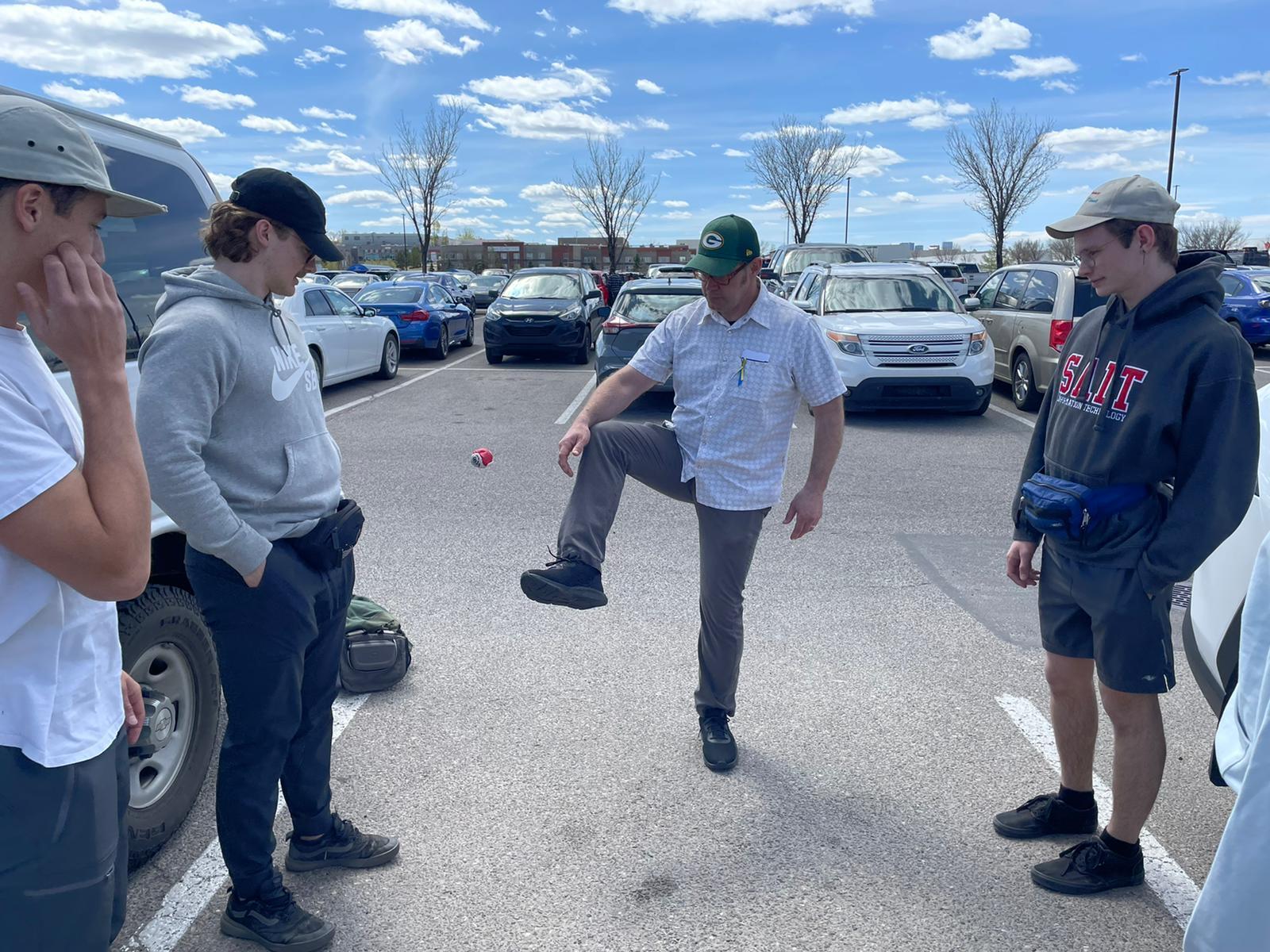 Moldova Team in Calgary Airport Parking Lot