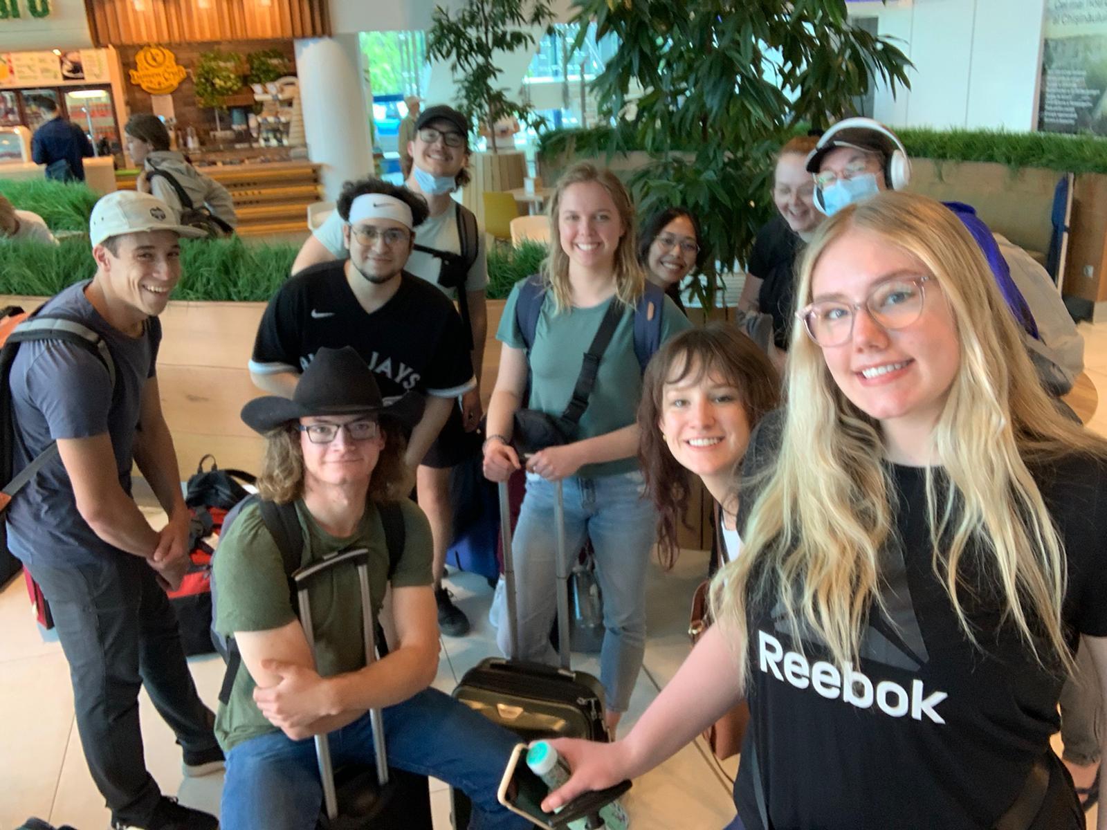 Moldova team at airport