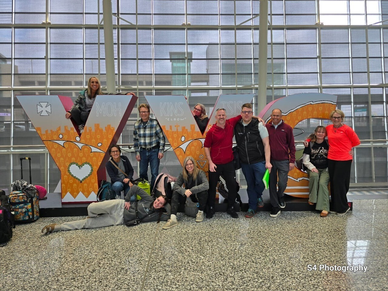 team in airport