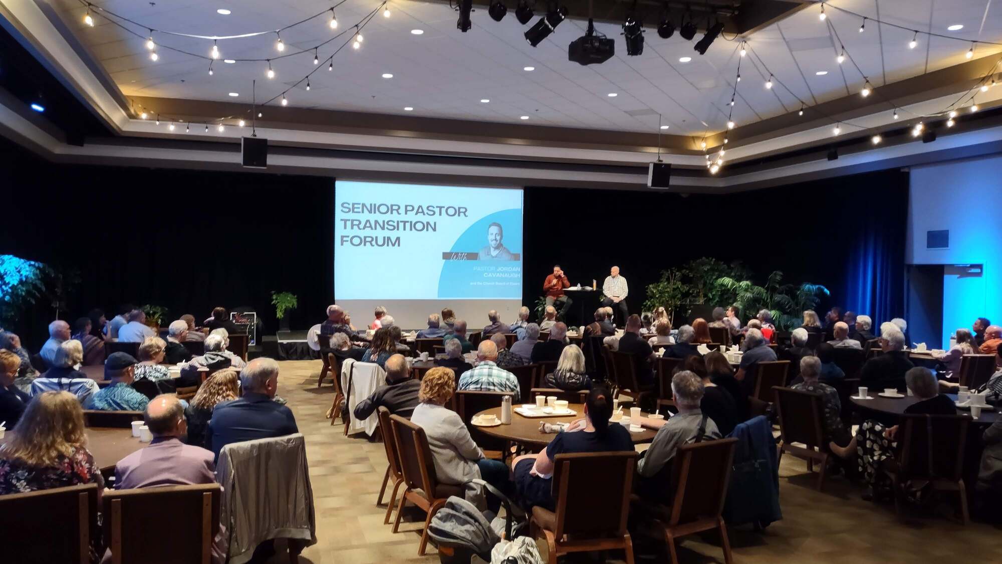 Picture of the Senior Pastor Transition Forum with Jordan and Brad