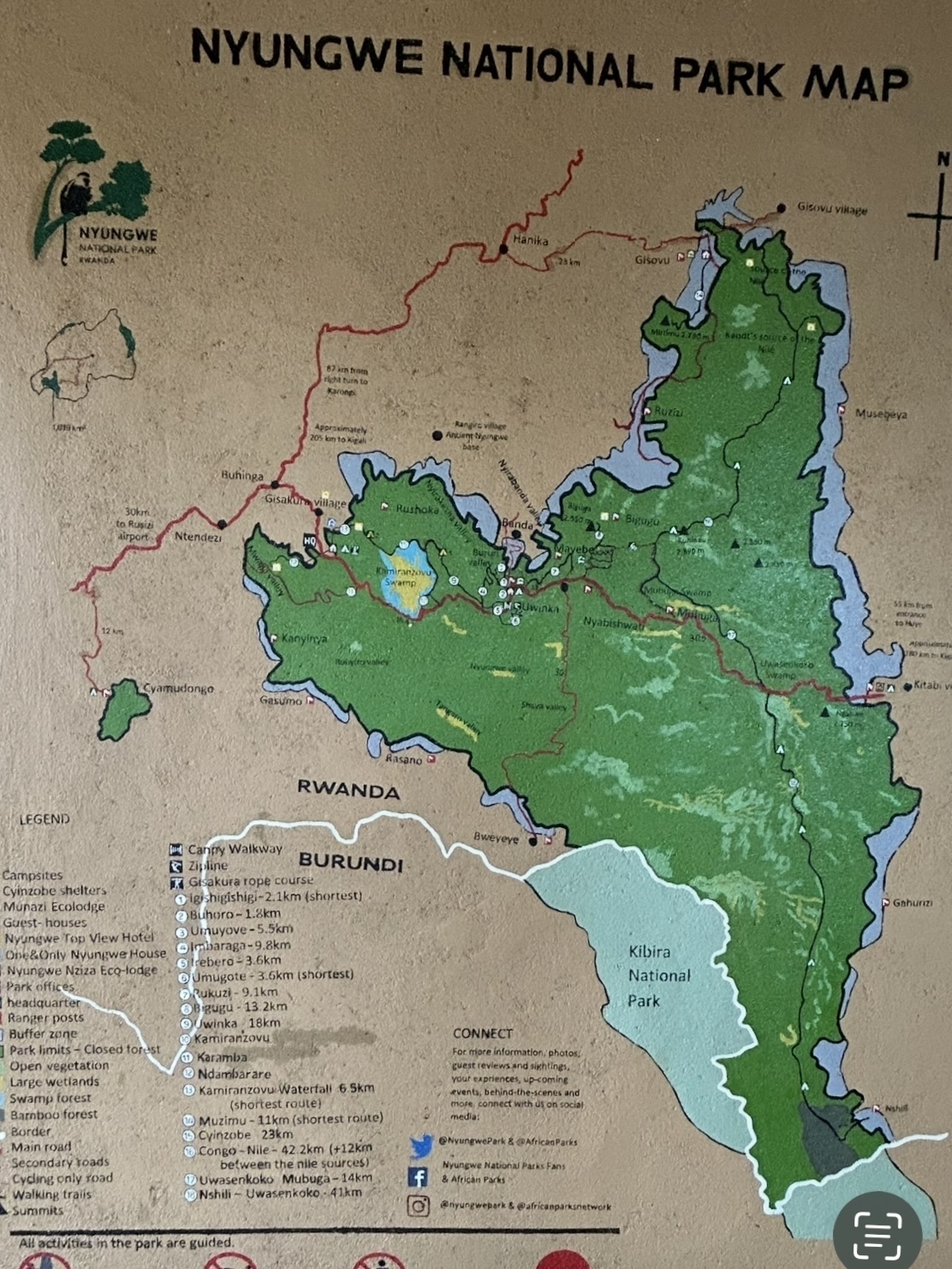Map of Nyungwe